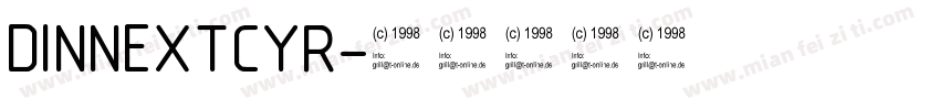 DINNEXTCYR字体转换