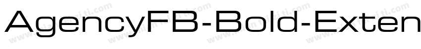 AgencyFB-Bold-Extended-2字体转换