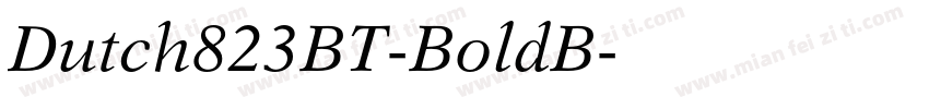 Dutch823BT-BoldB字体转换