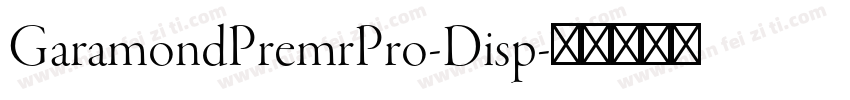 GaramondPremrPro-Disp字体转换