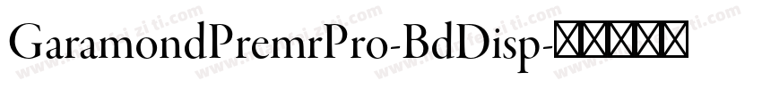 GaramondPremrPro-BdDisp字体转换