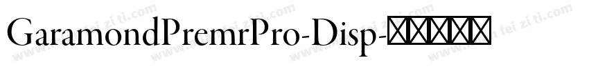 GaramondPremrPro-Disp字体转换