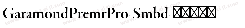 GaramondPremrPro-Smbd字体转换