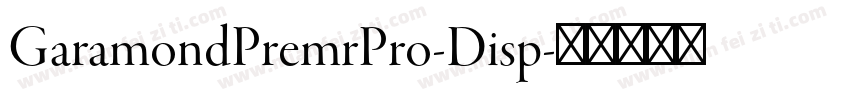 GaramondPremrPro-Disp字体转换