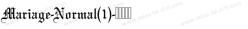 Mariage-Normal(1)字体转换