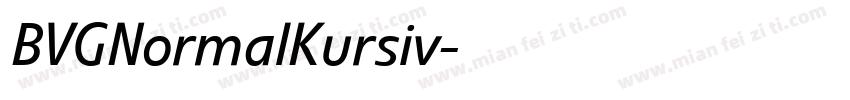 BVGNormalKursiv字体转换