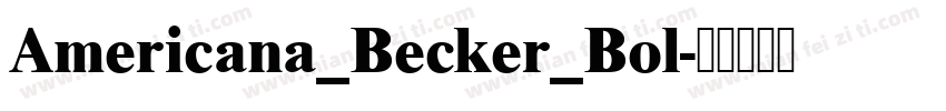 Americana_Becker_Bol字体转换