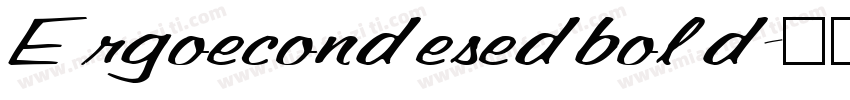 Ergoecondesedbold字体转换