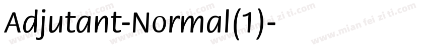 Adjutant-Normal(1)字体转换