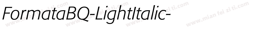 FormataBQ-LightItalic字体转换