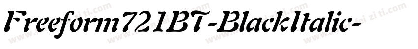 Freeform721BT-BlackItalic字体转换