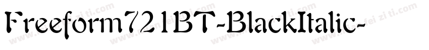 Freeform721BT-BlackItalic字体转换