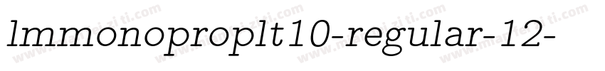 lmmonoproplt10-regular-12字体转换