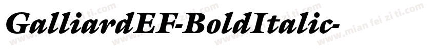 GalliardEF-BoldItalic字体转换