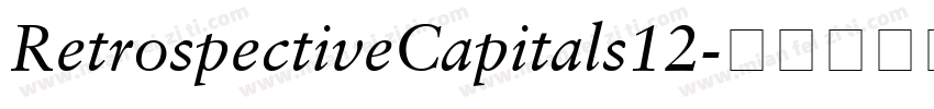 RetrospectiveCapitals12字体转换