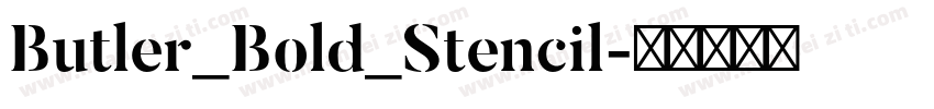 Butler_Bold_Stencil字体转换