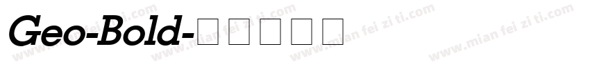 Geo-Bold字体转换