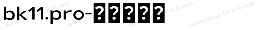 bk11.pro字体转换