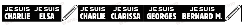 Je-Suis-Charlie字体转换