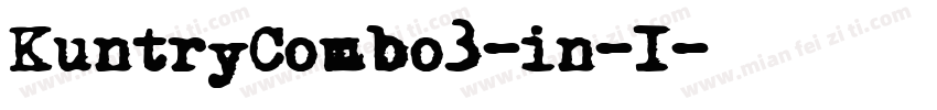 KuntryCombo3-in-1字体转换