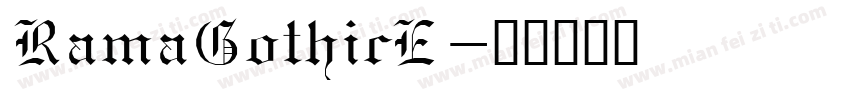 RamaGothicE字体转换