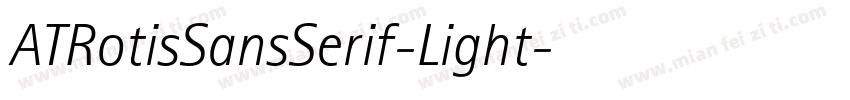 ATRotisSansSerif-Light字体转换