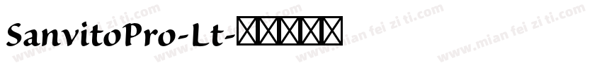 SanvitoPro-Lt字体转换