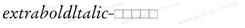 extraboldltalic字体转换