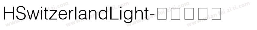 HSwitzerlandLight字体转换