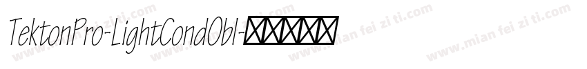 TektonPro-LightCondObl字体转换
