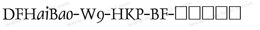 DFHaiBao-W9-HKP-BF字体转换