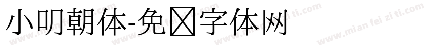 小明朝体字体转换