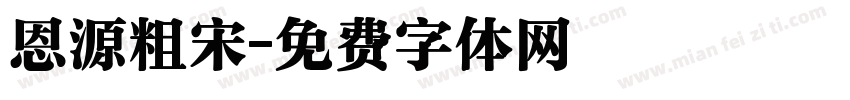 恩源粗宋字体转换