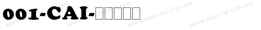 001-CAI字体转换