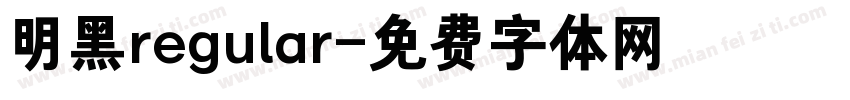 明黑regular字体转换