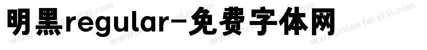 明黑regular字体转换