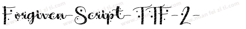 Forgiven-Script-TTF-2字体转换