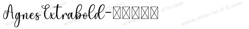 AgnesExtrabold字体转换