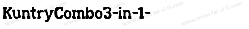 KuntryCombo3-in-1字体转换