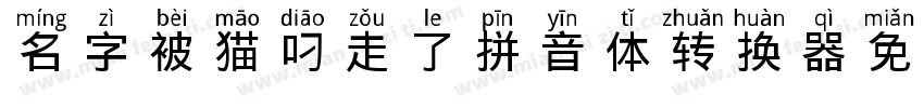 名字被猫叼走了拼音体转换器字体转换