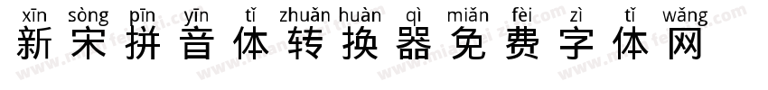 新宋拼音体转换器字体转换