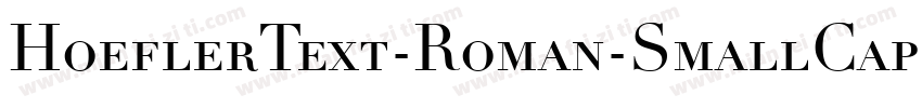 HoeflerText-Roman-SmallCaps字体转换