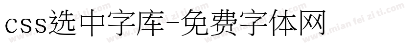 css选中字库字体转换