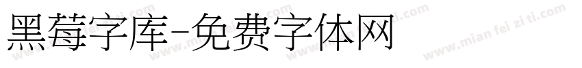 黑莓字库字体转换