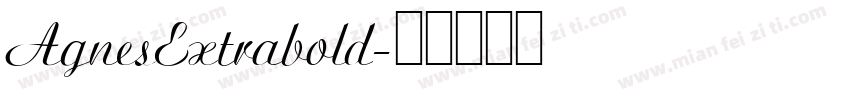 AgnesExtrabold字体转换