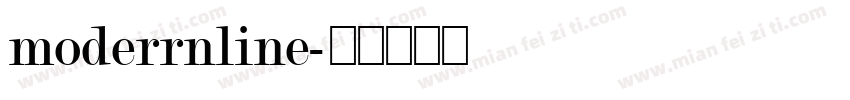 moderrnline字体转换