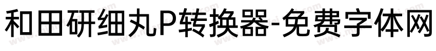 和田研细丸P转换器字体转换