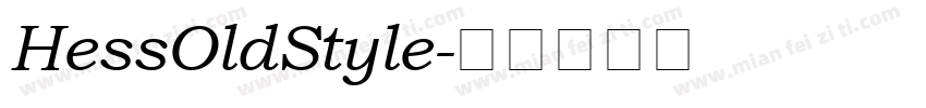 HessOldStyle字体转换