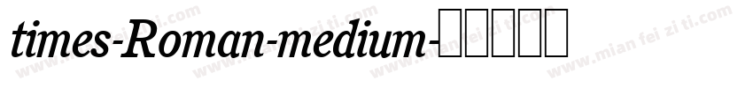 times-Roman-medium字体转换