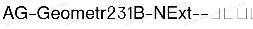 AG-Geometr231B-NExt-字体转换